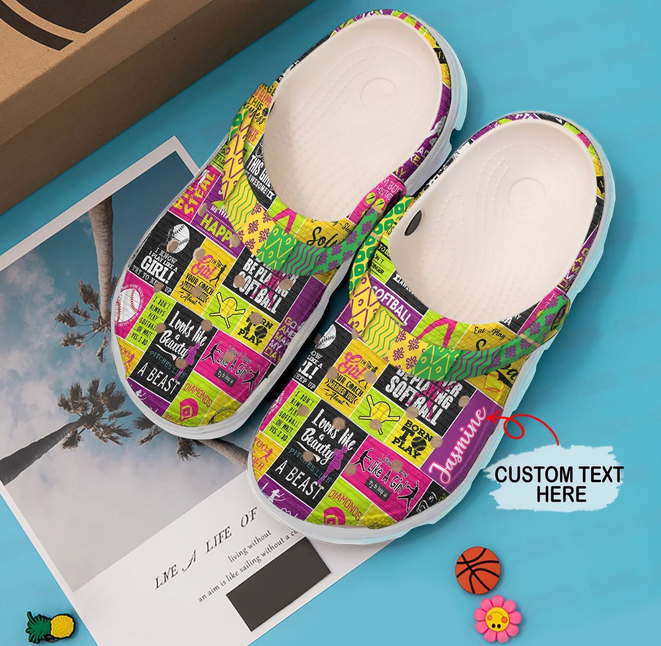 Softball Personalized Clog Custom Crocs Comfortablefashion Style Comfortable For Women Men Kid Print 3D Softball Collection Softball Personalized Clog Custom Crocs Comfortablefashion Style Comfortable For Women Men Kid Print 3D Softball Collection