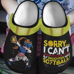 Softball Personalized Clog Custom Crocs Comfortablefashion Style Comfortable For Women Men Kid Print 3D Softball Daughter