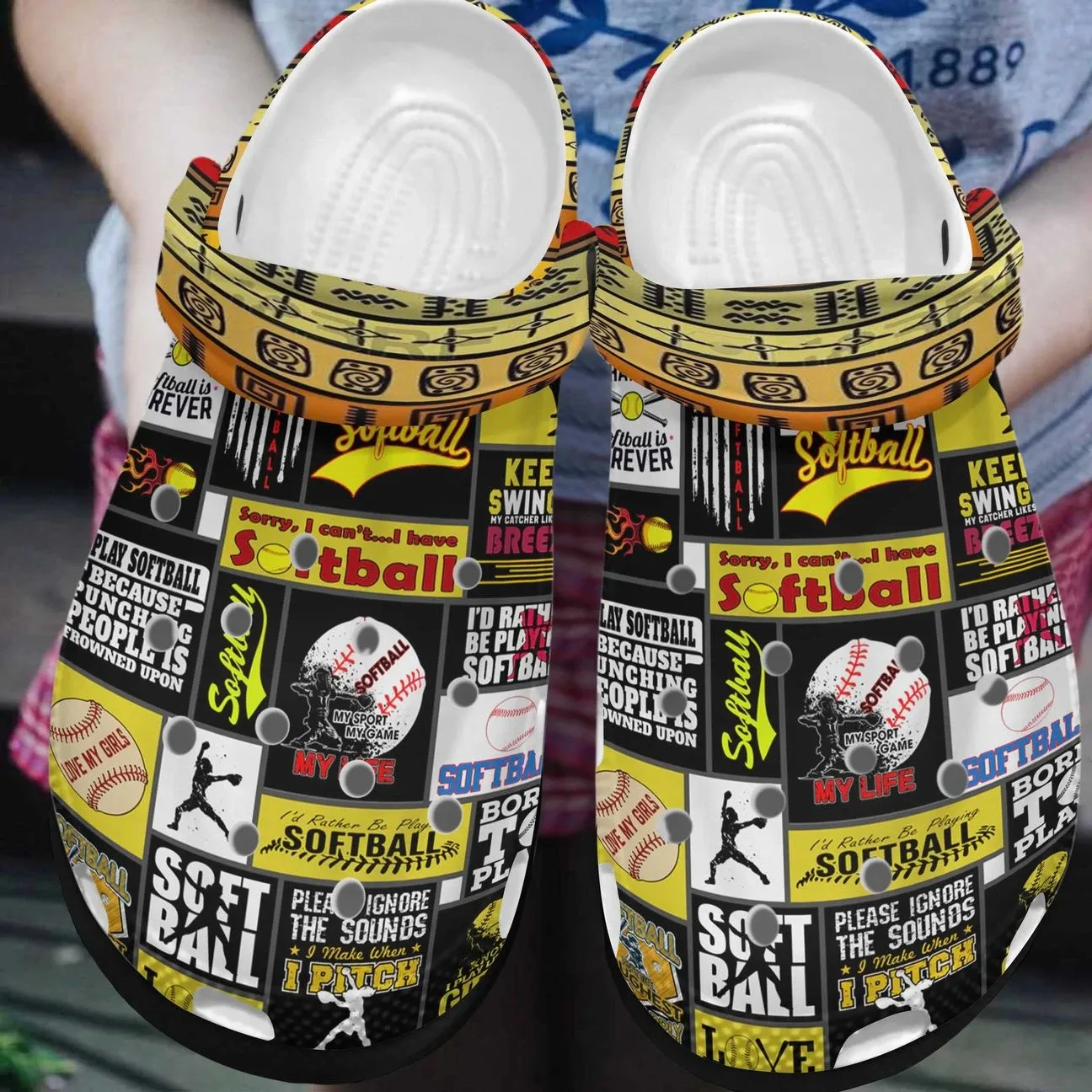 Softball Personalized Clog Custom Crocs Comfortablefashion Style Comfortable For Women Men Kid Print 3D Softball Forever Softball Personalized Clog Custom Crocs Comfortablefashion Style Comfortable For Women Men Kid Print 3D Softball Forever