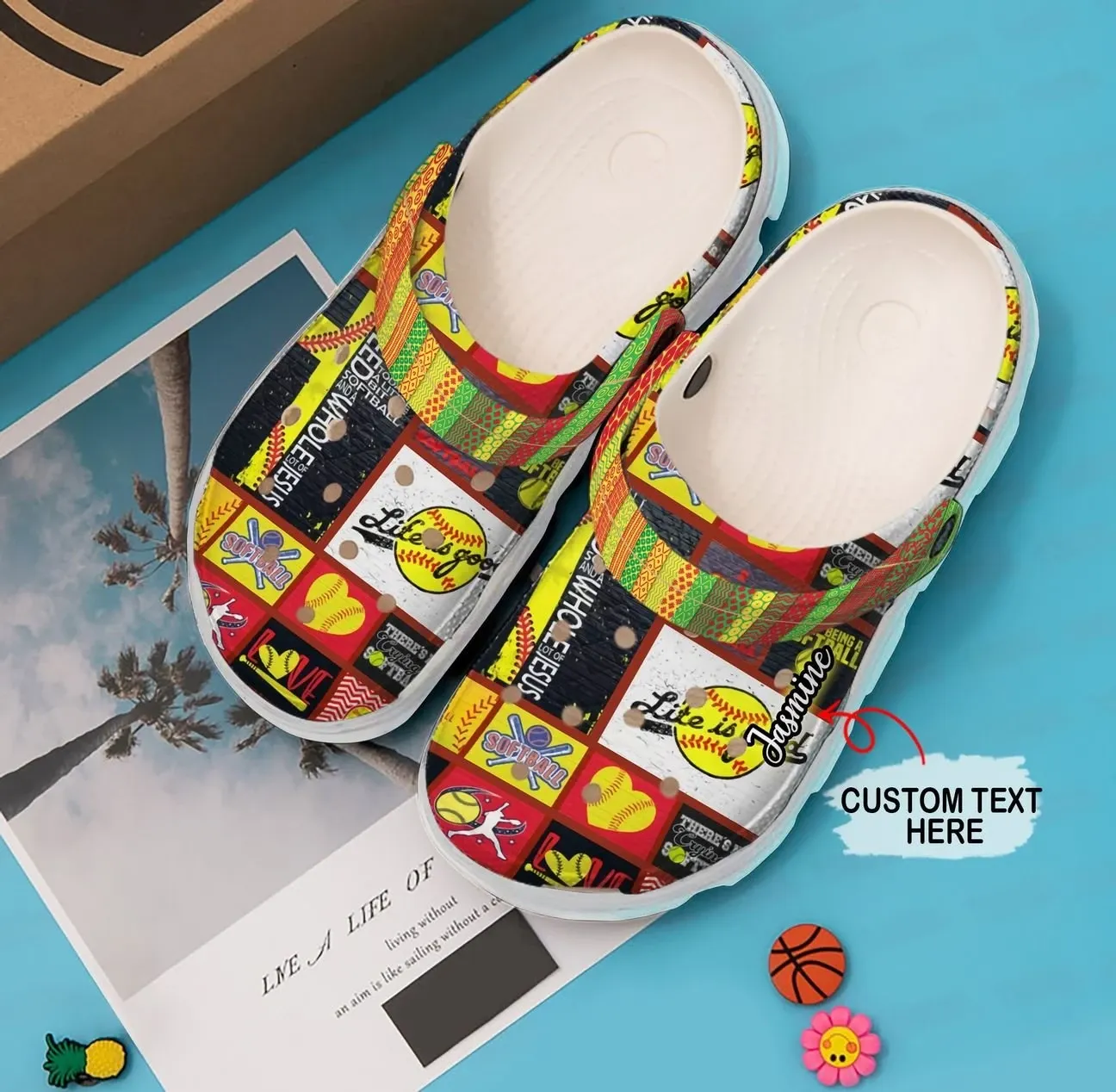 Softball Personalized Clog Custom Crocs Comfortablefashion Style Comfortable For Women Men Kid Print 3D Softball Love Softball Personalized Clog Custom Crocs Comfortablefashion Style Comfortable For Women Men Kid Print 3D Softball Love
