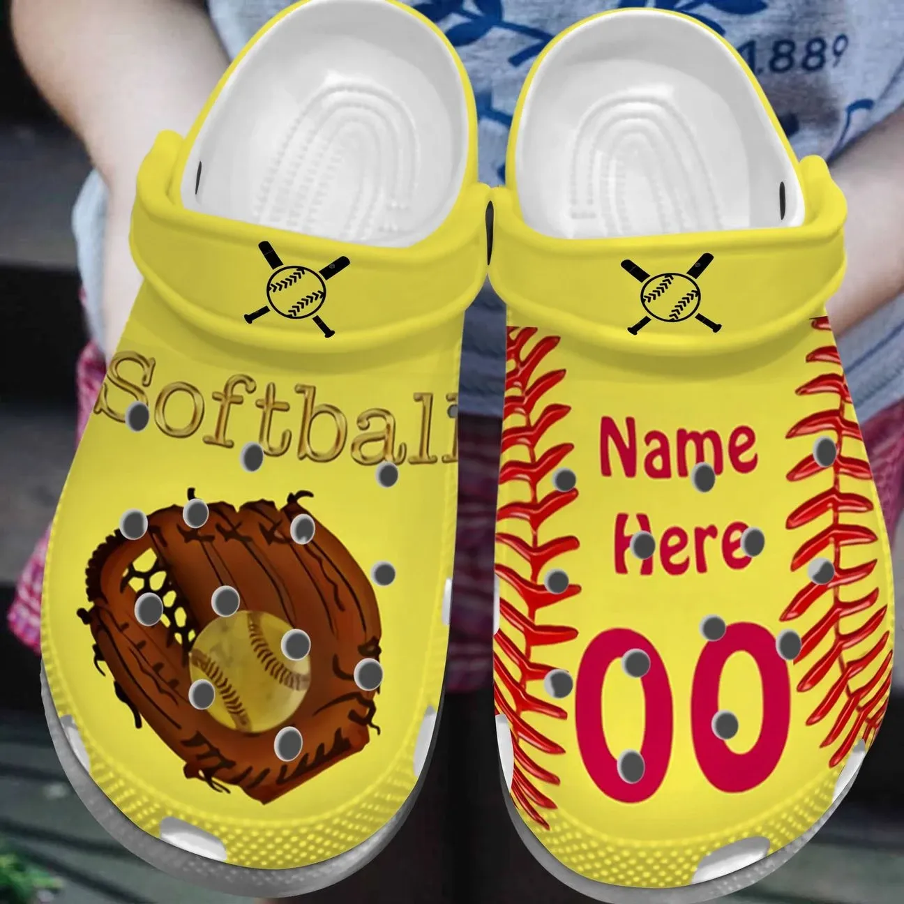 Softball Personalized Clog Custom Crocs Comfortablefashion Style Comfortable For Women Men Kid Print 3D Softball Lover Softball Personalized Clog Custom Crocs Comfortablefashion Style Comfortable For Women Men Kid Print 3D Softball Lover