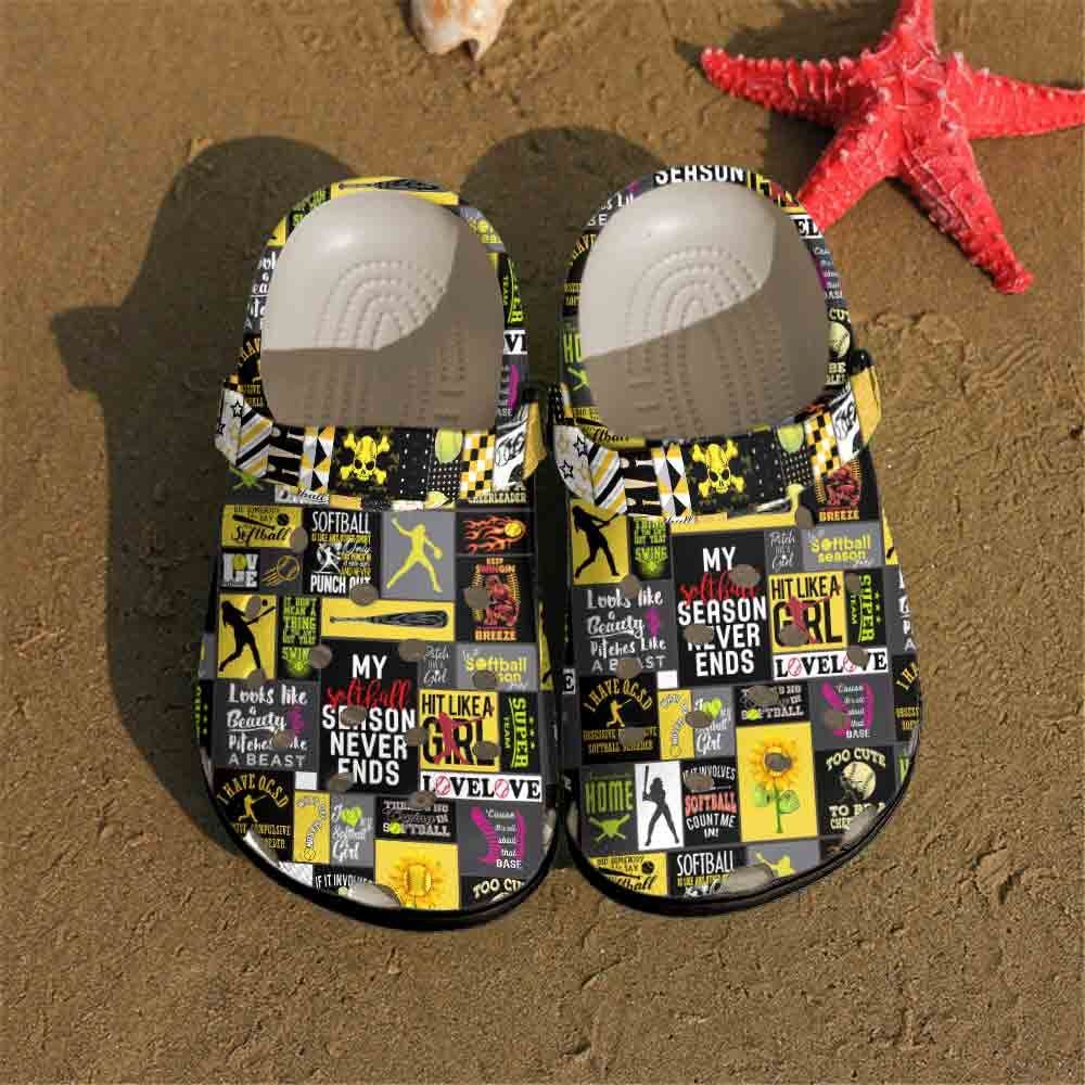 Softball Personalized Clog Custom Crocs Comfortablefashion Style Comfortable For Women Men Kid Print 3D Softball V1 Softball Personalized Clog Custom Crocs Comfortablefashion Style Comfortable For Women Men Kid Print 3D Softball V1