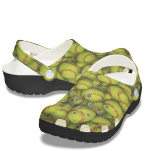 Softball Personalized Clog Custom Crocs Comfortablefashion Style Comfortable For Women Men Kid Print 3D Softballz