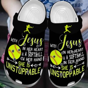 Softball Personalized Clog Custom Crocs Comfortablefashion Style Comfortable For Women Men Kid Print 3D Unstoppable