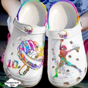 Softball Personalized Colourful Girl Sku 2305 Crocs Crocband Clog Comfortable For Mens Womens Classic Clog Water Shoes