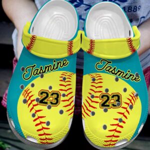 Softball Personalized Crocs Clog Classic Clog Softball Is In My Heart Shoes