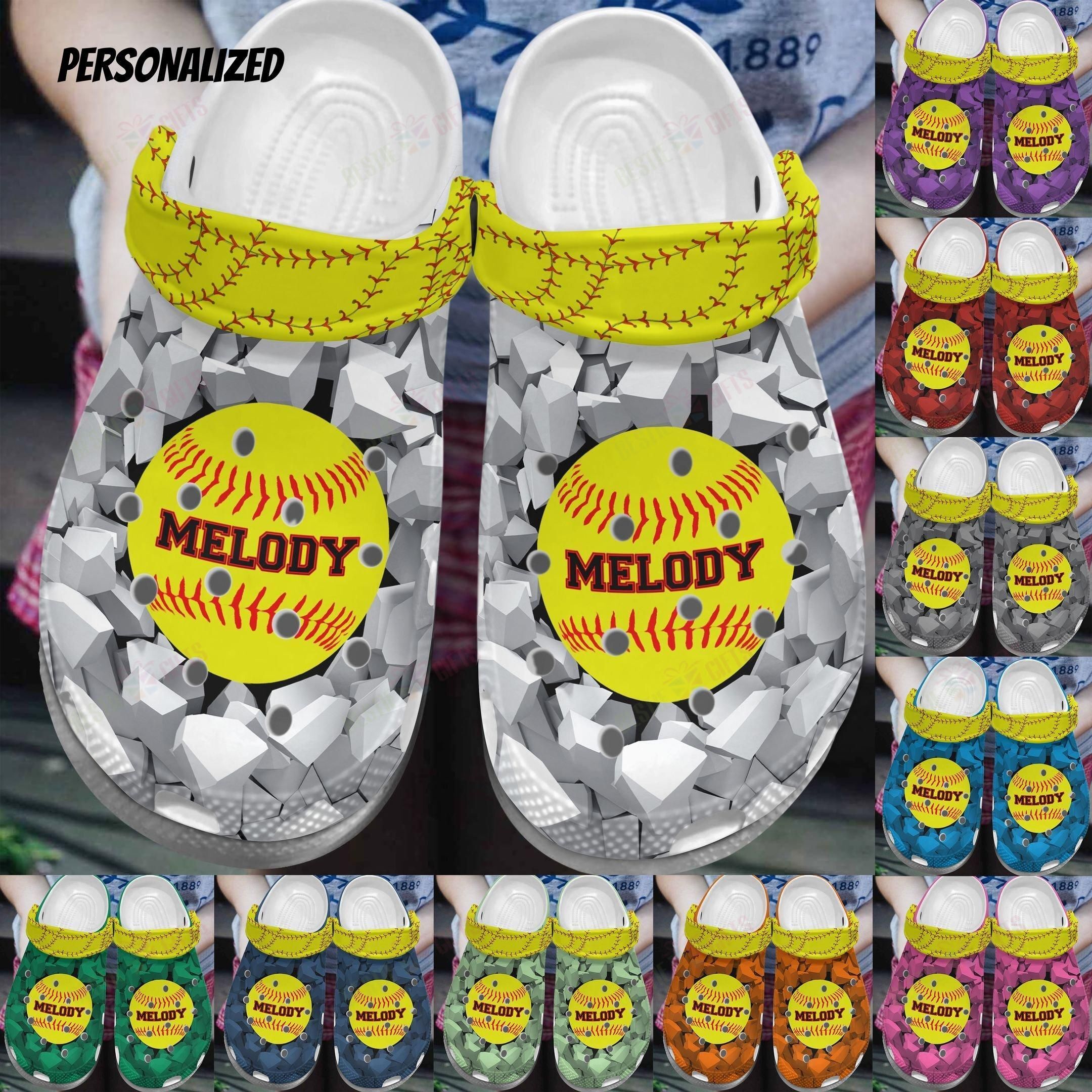 Softball Personalized Crocs Clog Classic Clog Whitesole My Strength Shoes Softball Personalized Crocs Clog Classic Clog Whitesole My Strength Shoes