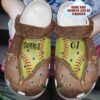 Softball Personalized Crocs Clog Classic Clog Whitesole Softball Leather Shoes