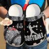 Softball Personalized Diamond Sku 2307 Crocs Crocband Clog Comfortable For Mens Womens Classic Clog Water Shoes