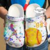 Softball Personalized Girl Loves Sku 2387 Crocs Crocband Clog Comfortable For Mens Womens Classic Clog Water Shoes