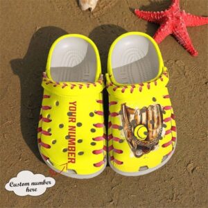 Softball Personalized Glove Sku 2412 Crocs Crocband Clog Comfortable For Mens Womens Classic Clog Water Shoes