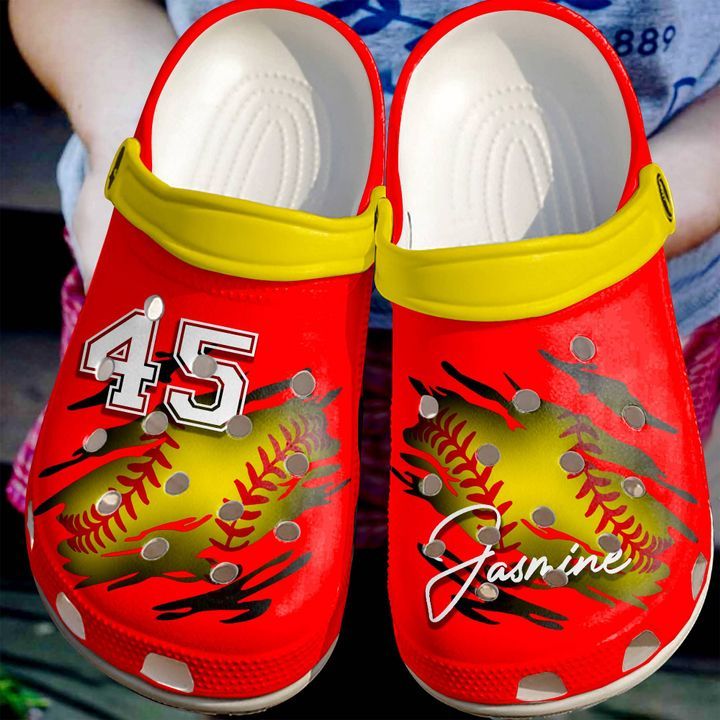 Softball Personalized Hole Sku 2345 Crocs Crocband Clog Comfortable For Mens Womens Classic Clog Water Shoes Softball Personalized Hole Sku 2345 Crocs Crocband Clog Comfortable For Mens Womens Classic Clog Water Shoes