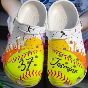 Softball Personalized I Choose Life Sku 2315 Crocs Crocband Clog Comfortable For Mens Womens Classic Clog Water Shoes