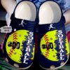 Softball Personalized Love Sku 2355 Crocs Crocband Clog Comfortable For Mens Womens Classic Clog Water Shoes