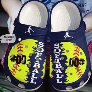 Softball Personalized Love V2 Sku 2356 Crocs Crocband Clog Comfortable For Mens Womens Classic Clog Water Shoes