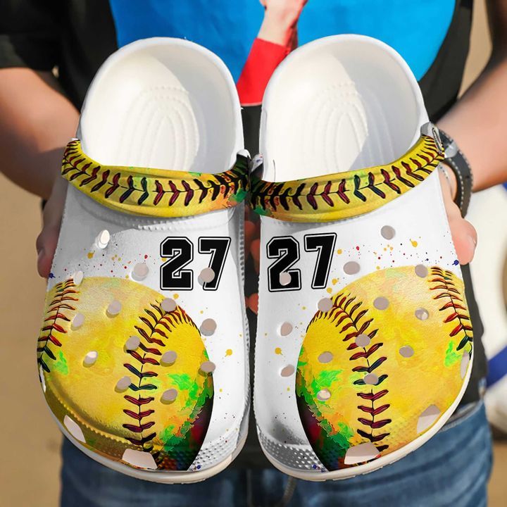 Softball Personalized Lover Sku 2349 Crocs Crocband Clog Comfortable For Mens Womens Classic Clog Water Shoes Softball Personalized Lover Sku 2349 Crocs Crocband Clog Comfortable For Mens Womens Classic Clog Water Shoes