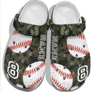 Soldier Baseball Player Shoes Crocs Clog For Batter Man- Shoes Crocbland Clog Birthday Gift For Men Soldier