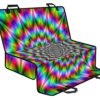Spiky Psychedelic Optical Illusion Pet Car Back Seat Cover - dc08832e42ce
