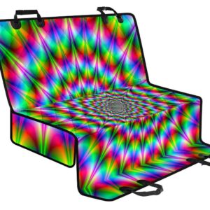 Spiky Psychedelic Optical Illusion Pet Car Back Seat Cover - dc08832e42ce