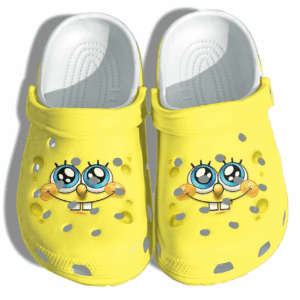 Sponge Cute Crocs Clog Shoes – Sponge Funny Face Beach Crocs Clog Gifts For Men Women Birthdays Day 2021 For Kids