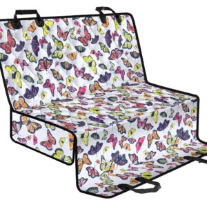 Spring Butterfly Pattern Print Pet Car Back Seat Cover - 57fe666eedbc