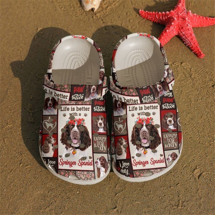 Springer Spaniel Life Is Better Sku 2444 Crocs Crocband Clog Comfortable For Mens Womens Classic Clog Water Shoes Springer Spaniel Life Is Better Sku 2444 Crocs Crocband Clog Comfortable For Mens Womens Classic Clog Water Shoes