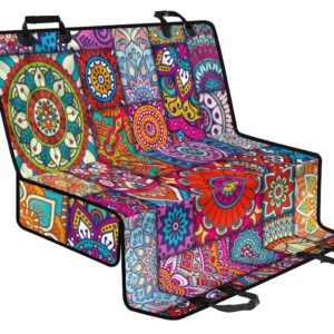 Square Bohemian Mandala Patchwork Print Pet Car Back Seat Cover - e2b39c336db5
