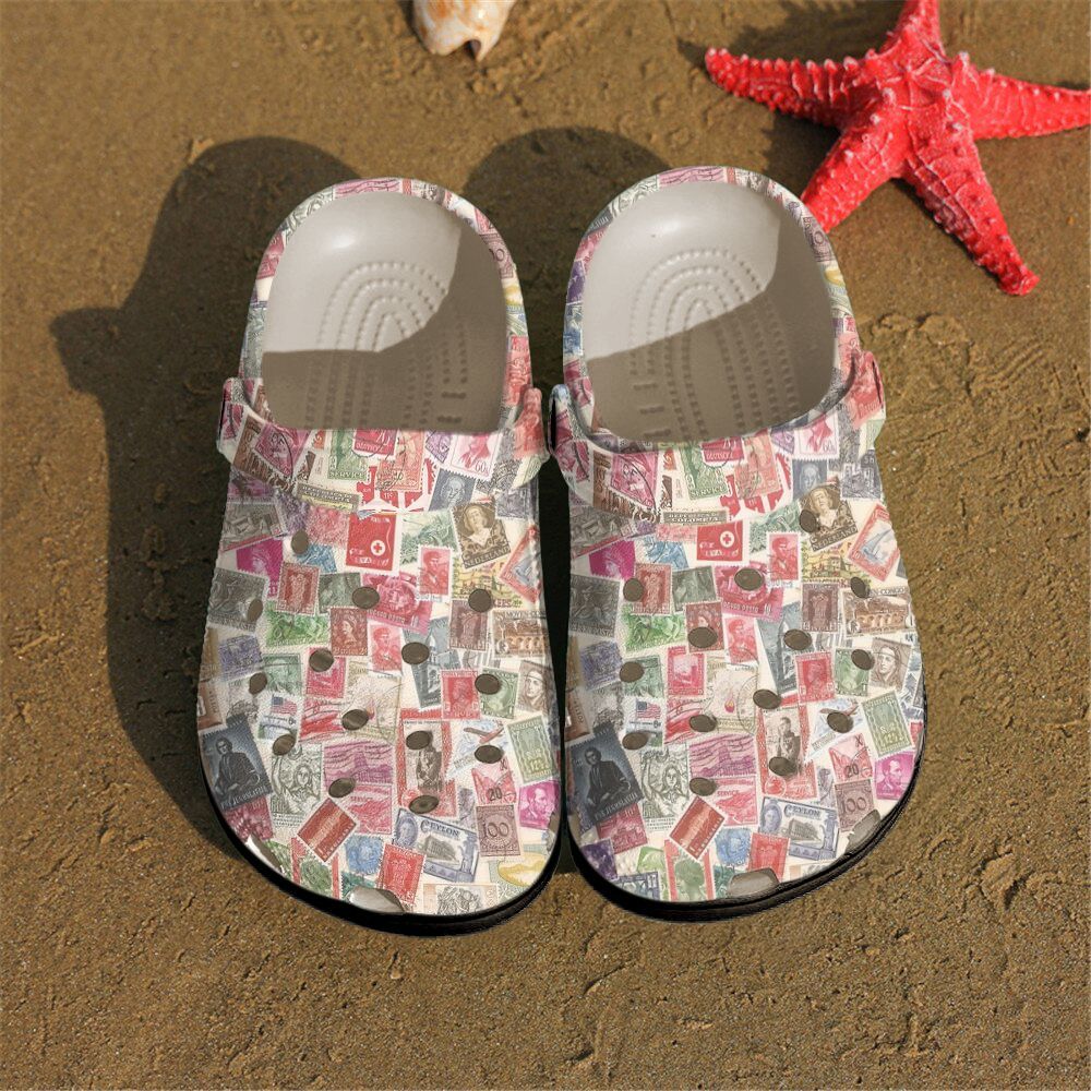 Stamp Personalized Clog Custom Crocs Comfortablefashion Style Comfortable For Women Men Kid Print 3D Floral Stamps Collection Stamp Personalized Clog Custom Crocs Comfortablefashion Style Comfortable For Women Men Kid Print 3D Floral Stamps Collection