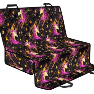 Star Fairy Unicorn Pattern Print Pet Car Back Seat Cover - a6ff17a58b4b