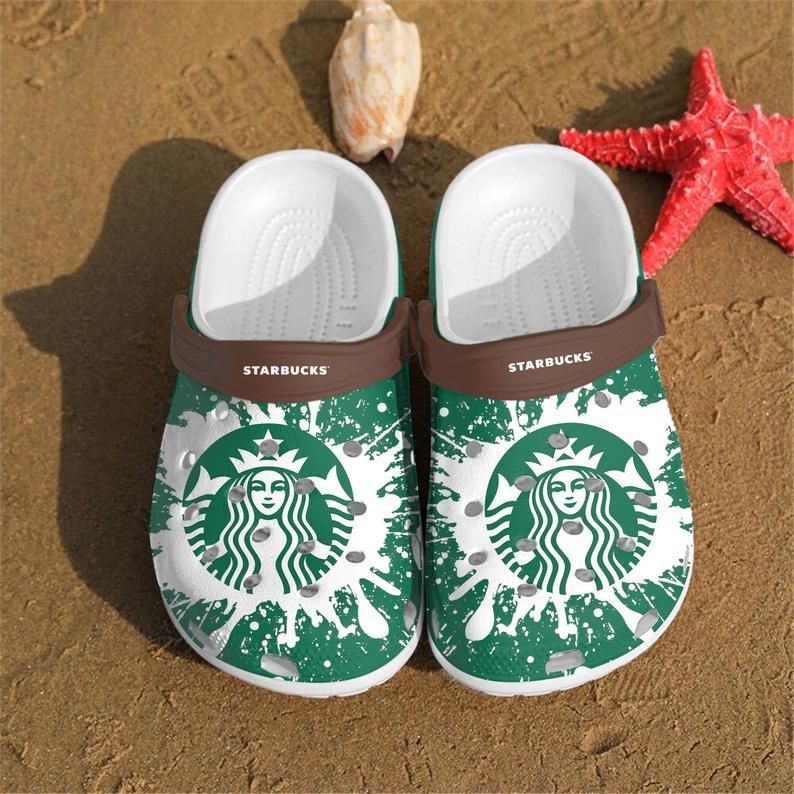Starbucks Clog Crocband Comfortable For Mens And Womens Classic Clog Water Shoes Coffeelovers Crocs V1 Starbucks Clog Crocband Comfortable For Mens And Womens Classic Clog Water Shoes Coffeelovers Crocs V1