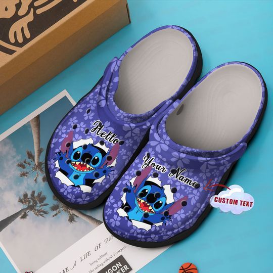 Stitch Hello Custom Name Croc Shoes Crocs Clog Shoes Crocband Clog Comfortable For Mens And Womens Stitch Hello Custom Name Croc Shoes Crocs Clog Shoes Crocband Clog Comfortable For Mens And Womens