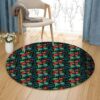 Strawberry And Tree Round Carpet Floor Rug Living Room Bedroom Decor Round Area Rug Carpet