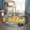 Submarine Round Carpet Floor Rug Living Room Bedroom Decor Round Area Rug Carpet