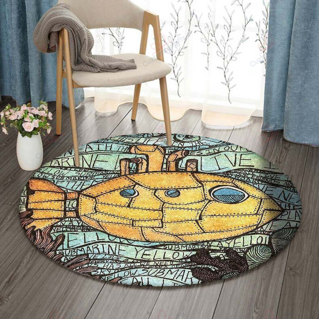 Submarine Round Carpet Floor Rug Living Room Bedroom Decor Round Area Rug Carpet Submarine Round Carpet Floor Rug Living Room Bedroom Decor Round Area Rug Carpet