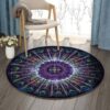 Subtle Realm Mandala Round Carpet Floor Rug Living Room Bedroom Decor Round Area Rug Carpet