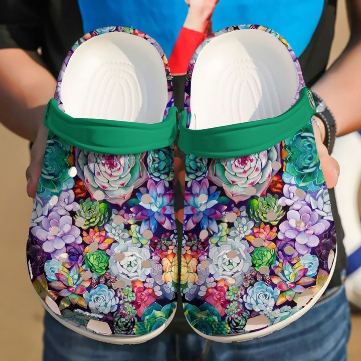Succulent Flower Sku 2449 Crocs Crocband Clog Comfortable For Mens Womens Classic Clog Water Shoes Succulent Flower Sku 2449 Crocs Crocband Clog Comfortable For Mens Womens Classic Clog Water Shoes