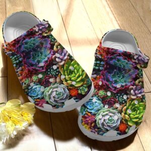 Succulent Personalize Clog Custom Crocs Fashionstyle Comfortable For Women Men Kid Print 3D Colorful Succulents