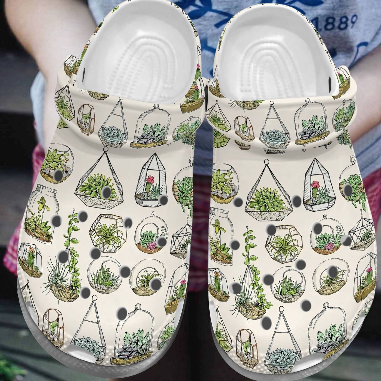 Succulent Personalize Clog Custom Crocs Fashionstyle Comfortable For Women Men Kid Print 3D Succulent Art Succulent Personalize Clog Custom Crocs Fashionstyle Comfortable For Women Men Kid Print 3D Succulent Art