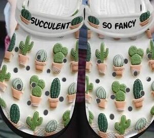Succulent Plant Crocs 3D Charms Succulent So Fancy Crocs Crocband Clog Crocs For Succulent Plant Classic Clogs For Woman