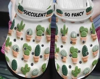 Succulent Plant Crocs 3D Charms Succulent So Fancy Crocs Crocband Clog Crocs For Succulent Plant Classic Clogs For Woman Succulent Plant Crocs 3D Charms Succulent So Fancy Crocs Crocband Clog Crocs For Succulent Plant Classic Clogs For Woman