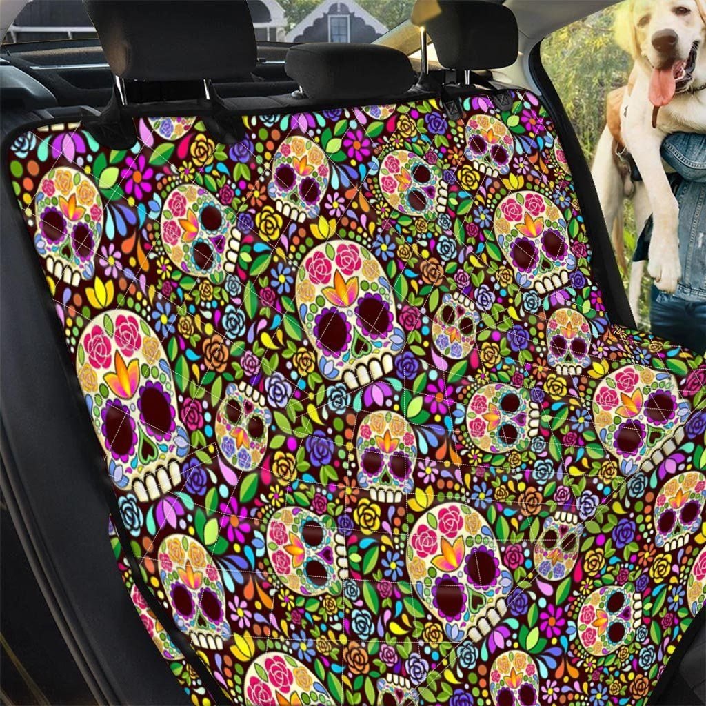 Sugar Skull Mexican Pattern Car Back Seat Cover Dog Car Seat Covers - 8706ac2522ee Sugar Skull Mexican Pattern Car Back Seat Cover Dog Car Seat Covers - 8706ac2522ee
