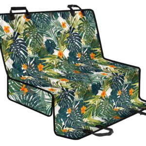 Summer Hawaiian Leaves Pattern Print Pet Car Back Seat Cover - 376e5df81aa0