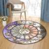 Sun And Moon Sky Round Carpet Floor Rug Living Room Bedroom Decor Round Area Rug Carpet