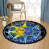 Sun And Moon We Feel By The Moon Round Carpet Floor Rug Living Room Bedroom Decor Round Area Rug Carpet