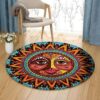 Sun Bohemian Round Carpet Floor Rug Living Room Bedroom Decor Round Area Rug Carpet