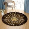 Sun Hippie Round Carpet Floor Rug Living Room Bedroom Decor Round Area Rug Carpet