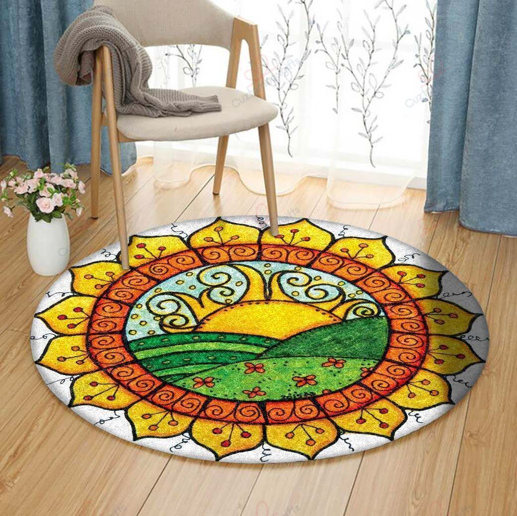 Sun Madala Round Carpet Floor Rug Living Room Bedroom Decor Round Area Rug Carpet Sun Madala Round Carpet Floor Rug Living Room Bedroom Decor Round Area Rug Carpet