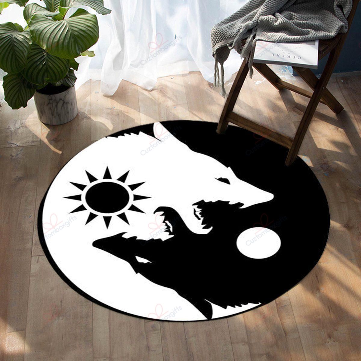 Sun Moon Yin Yang Wolf Native American Round Carpet Floor Rug Living Room Bedroom Decor Round Area Rug Carpet Sun Moon Yin Yang Wolf Native American Round Carpet Floor Rug Living Room Bedroom Decor Round Area Rug Carpet
