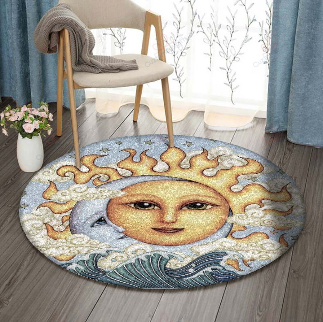 Sun Sea Round Carpet Floor Rug Living Room Bedroom Decor Round Area Rug Carpet Sun Sea Round Carpet Floor Rug Living Room Bedroom Decor Round Area Rug Carpet