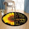 Sunflower A Fairy Round Carpet Floor Rug Living Room Bedroom Decor Round Area Rug Carpet